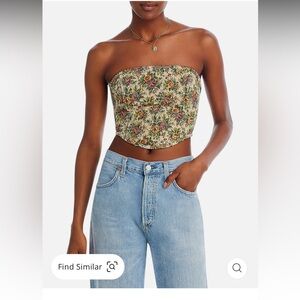 FORE NWT Jacquard corset top